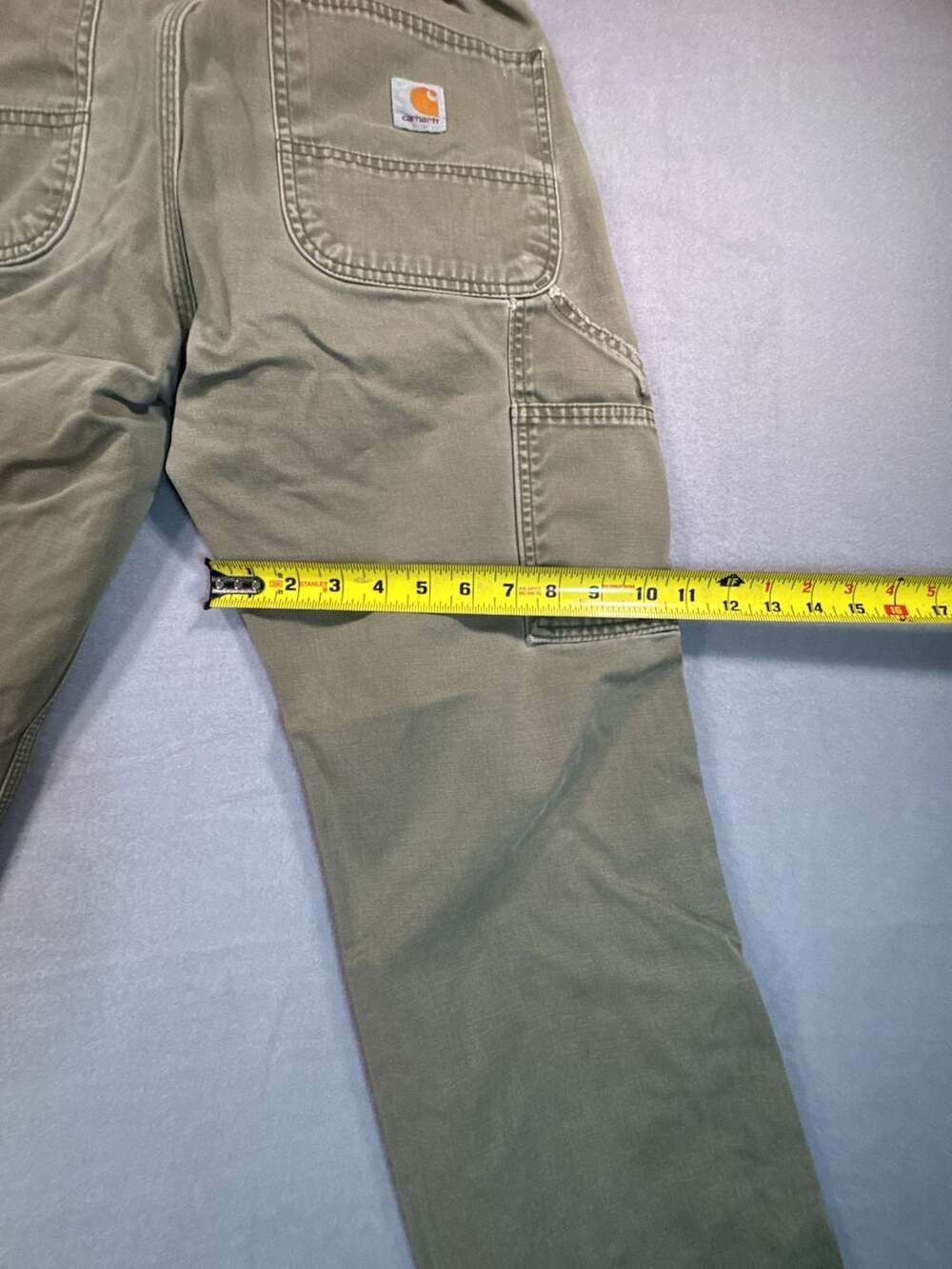 Carhartt Relaxed Fit Carpenter Work Pants - Green - 32x30 - Picture 13 of 14